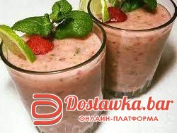 смузи мятно-клубничный