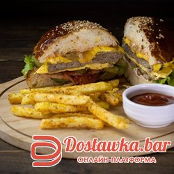 "Джуси Люси" Бургер +фри