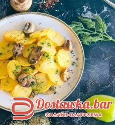 Картофель жареный с грибами