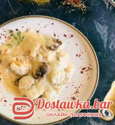 Куриная грудинка с грибами