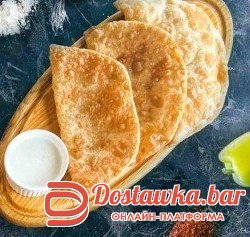 Чебурек с картошкой (маленькие 3шт.) + сметана