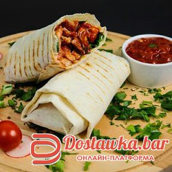 Шаурма с мясом с сыром