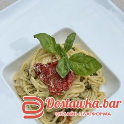 Спагетти с вяленными помидорами