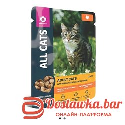 "ALL CATS" влажный корм для кошек "тефтельки с индейкой в соусе"