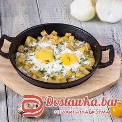 Яичница с кортофелем