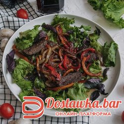 Тёплый с говядиной в соусе Терияки