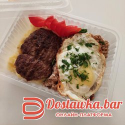 Гречка пюре котлета