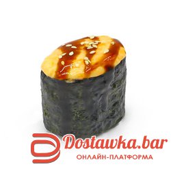 Запечённый гункан с кальмаром