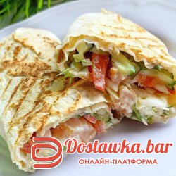 Шаурма с курицей с сыром