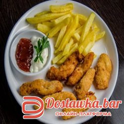 Картошка Фри с наггетсами