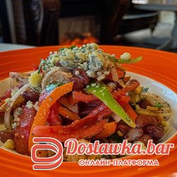 КУРИНЫЙ САЛАТ С КРАСНОЙ ФАСОЛЬЮ