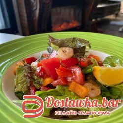 ОВОЩНОЙ САЛАТ С КРЕВЕТКАМИ