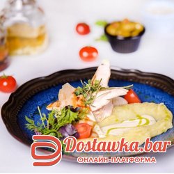 КУРИНАЯ ГРУДКА В СЛИВОЧНОМ СОУСЕ ДЖОН С ПЮРЕ