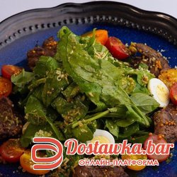 САЛАТ С КУРИНОЙ ПЕЧЕНЬЮ