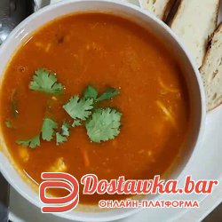 томатный суп с морепродуктами