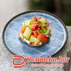 КАБАЧКОВАЯ ВАФЛЯ С ЛОСОСЕМ