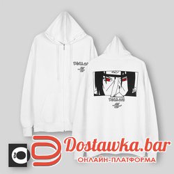Худи на молнии Itachi Eyes White Oversize