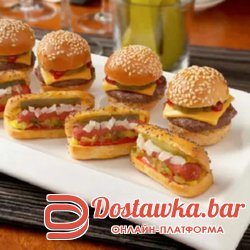 Мини чизбургер+фри