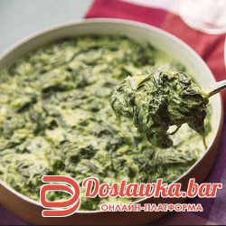 Шпинат со сливками