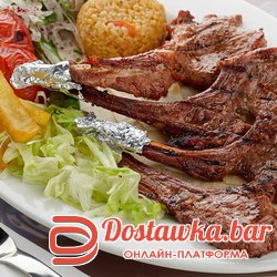 Бараньи ребрышки + гарнир на выбор