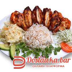 Крылышки на гриле + гарнир на выбор